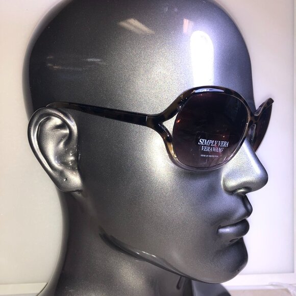 Vera Wang Animal Print Gradient Round Frame Sunglasses - Picture 4 of 4